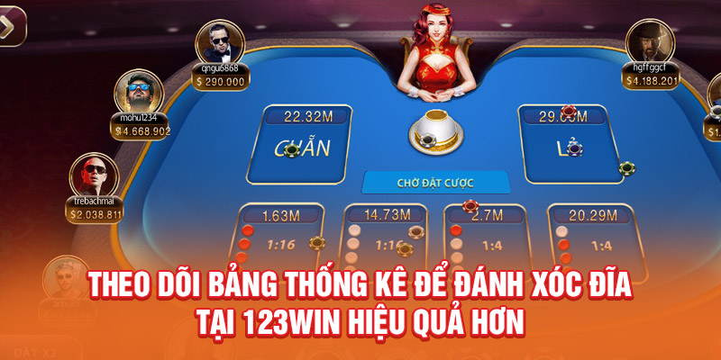 Theo dõi bảng thống kê để đánh Xóc Đĩa tại 123WIN hiệu quả hơn