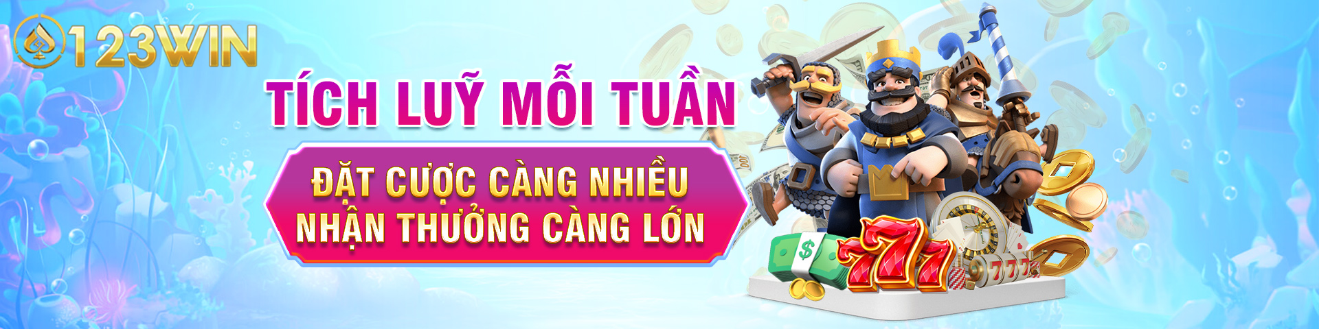 tích lũy mỗi tuần 123win